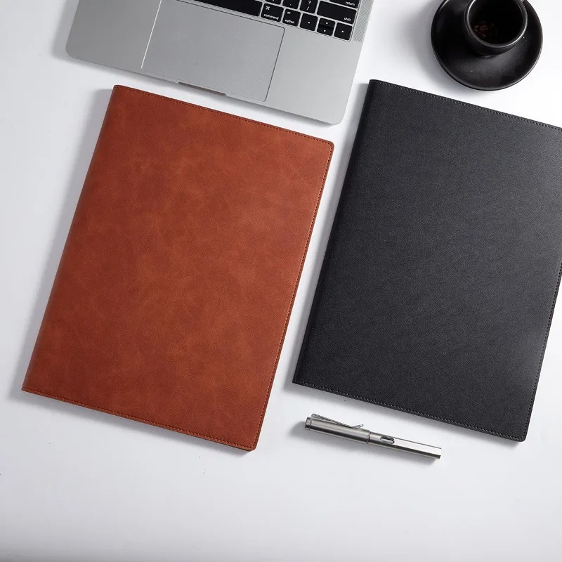 حافظة مستندات جلدية سوداء مقاس - مراجعة Leather Work Folder وسعره