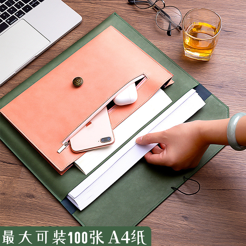 حقيبة ملفات جلدية A4 حقيبة ملف - مراجعة Leather Work Folder وسعره