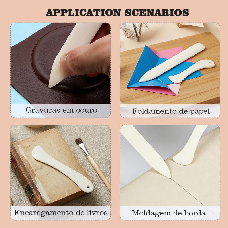 قطعتان من أدوات طي العظام الجل - مراجعة Leather Work Folder وسعره