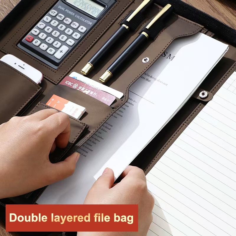حافظة مستندات من جلد البولي يو - مراجعة Leather Work Folder وسعره